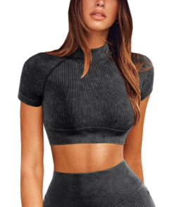 TOP MATIZADO MANGA CORTA